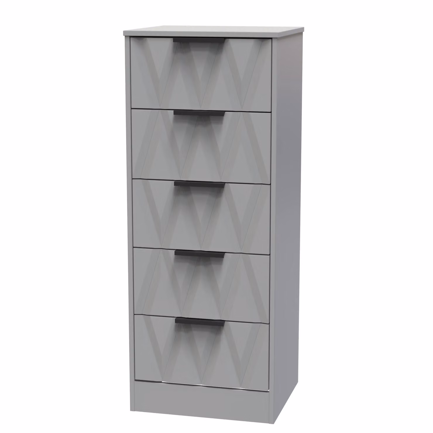 Ready Assembled 2 U Washington 5 Drawer Tall Bedside Chest in Grey – 2