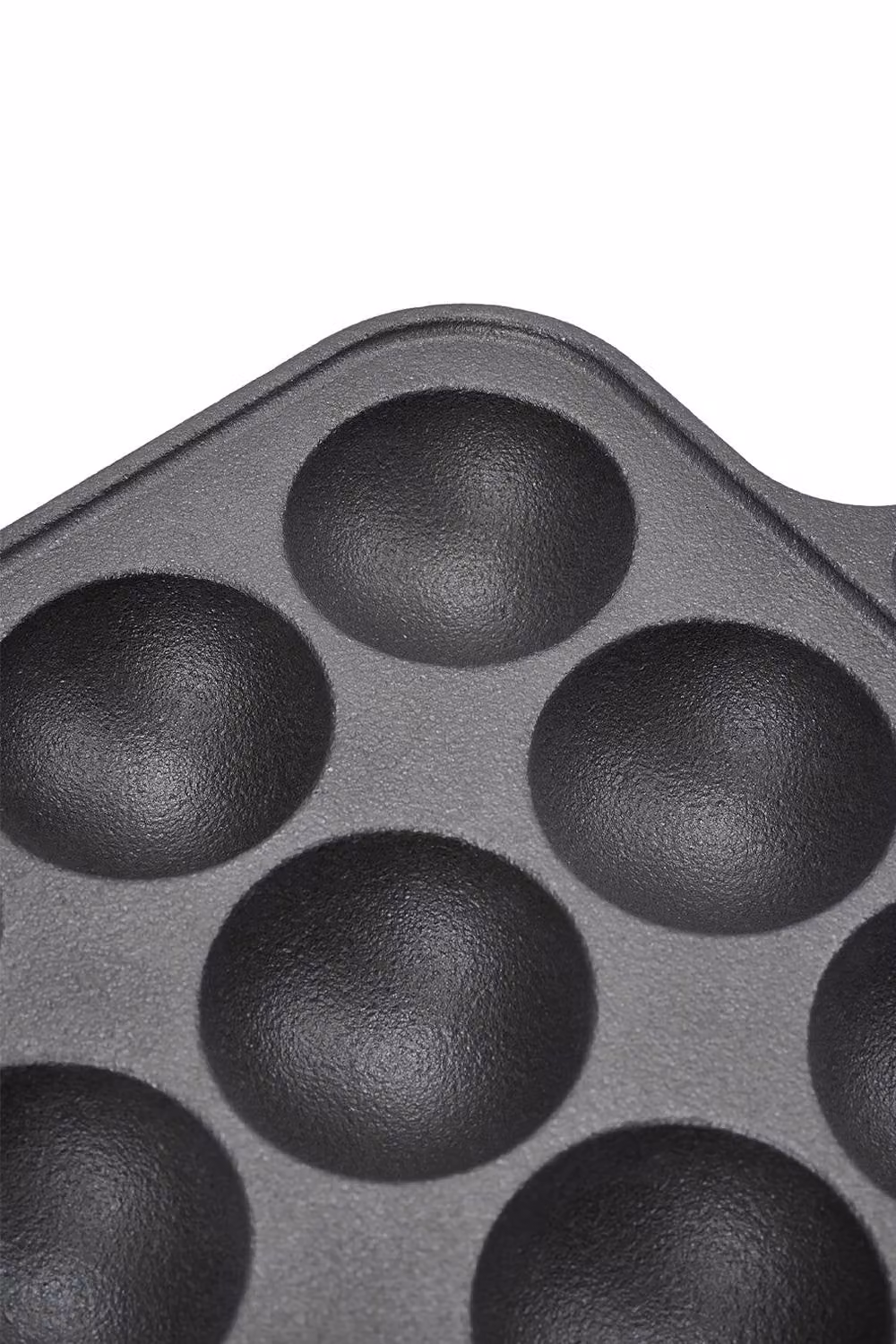 Garden Sanctuary 16-Hole Uncoated Cast Iron Takoyaki Frying Pan in Black – 5