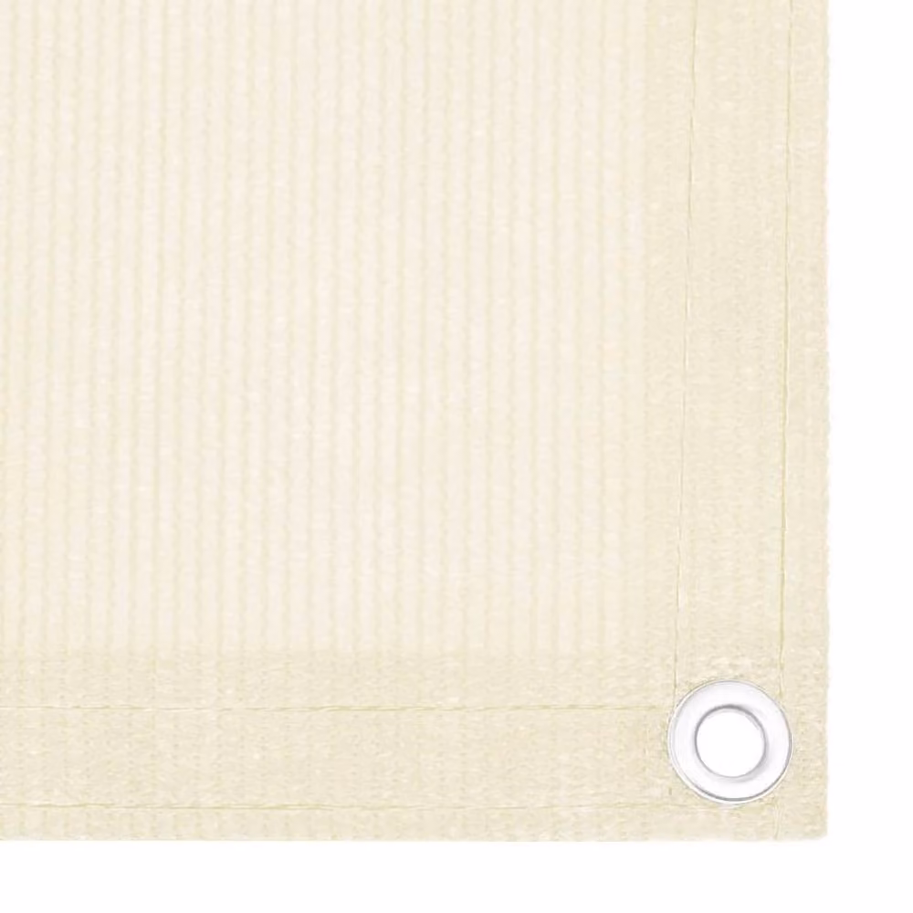 Berkfield Home Balcony Screen in Beige, HDPE and Aluminium, W: 75 cm, L: 400 cm