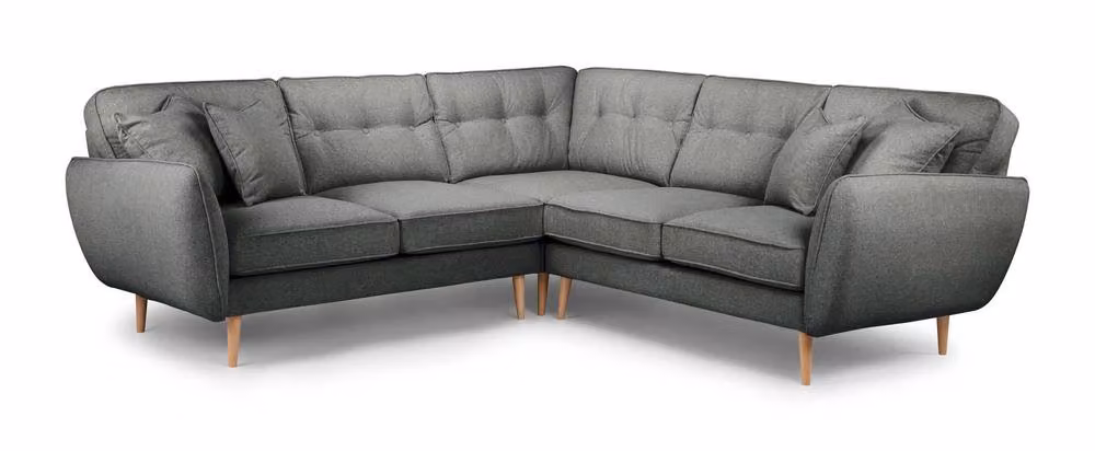 The Great Sofa Company Ailis 2 Corner 2 Faro L-Shape Upholstered Sofa in Dark Grey – 2