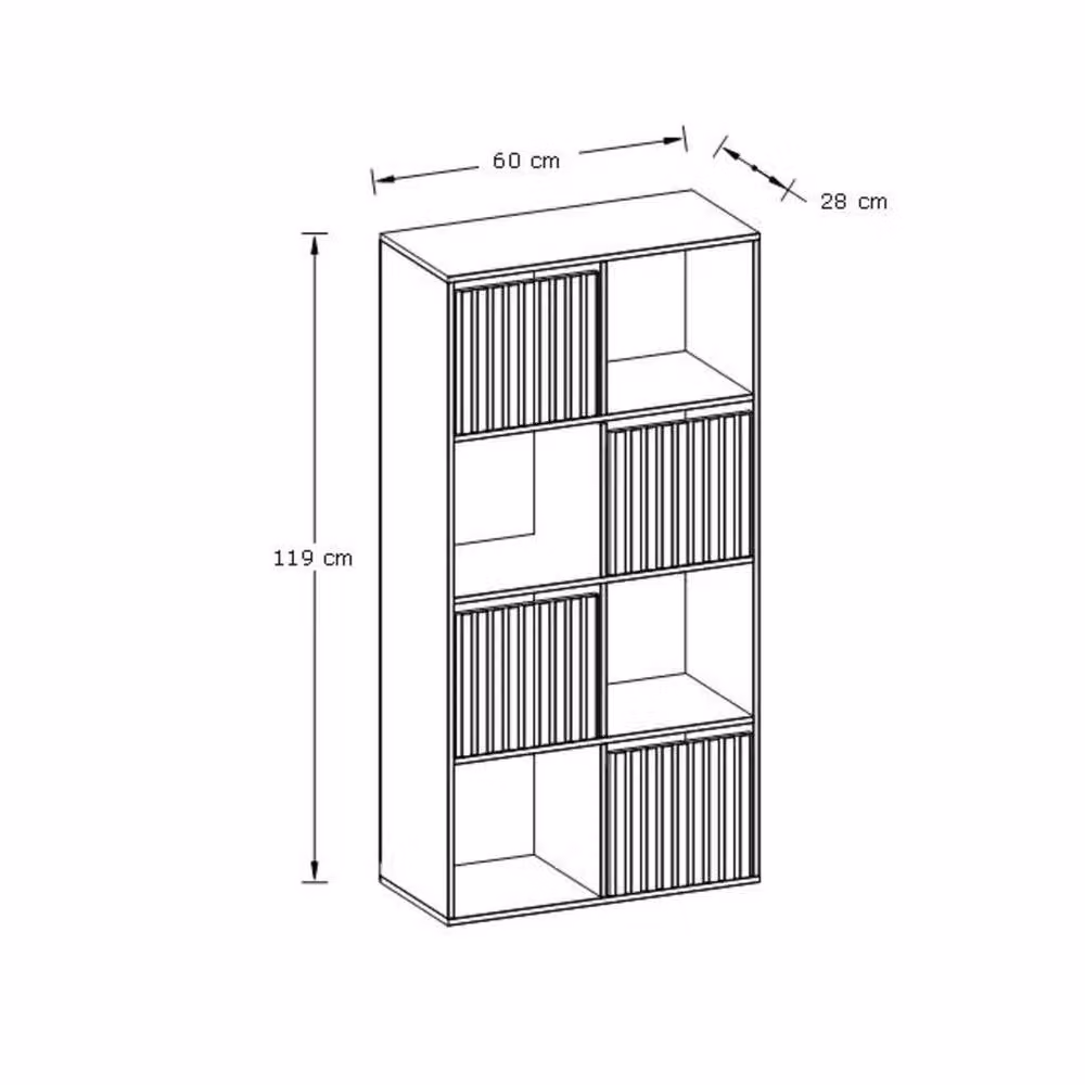 FORGEVIO Modern Cube Storage Unit Organiser in Black Matt MDF – 2