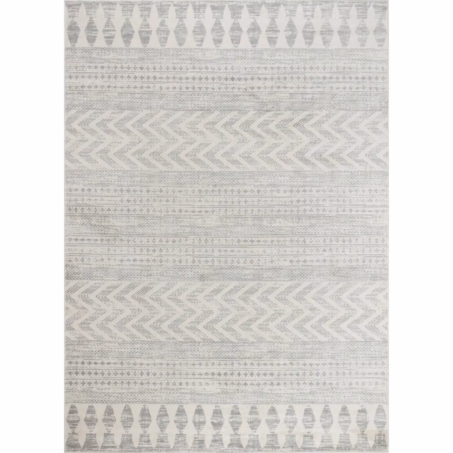 Livabliss Roma Modern Abstract Rug in Grey, White and Beige, W/D/H: 80 x 220 cm – 2