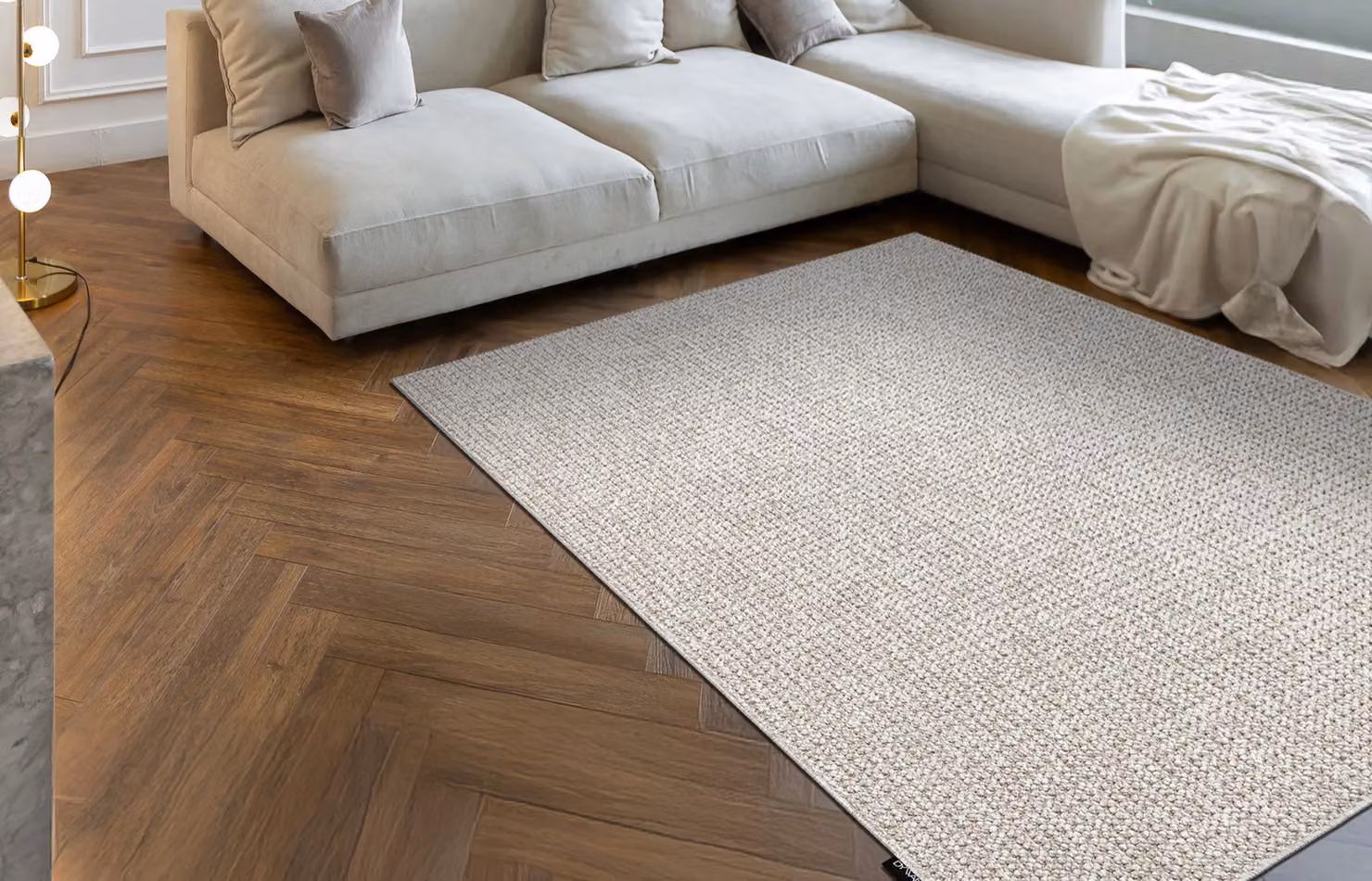 RugsX Casablanca Loop Rectangular Rug in Beige, W: 80 cm, L: 150 cm – 2