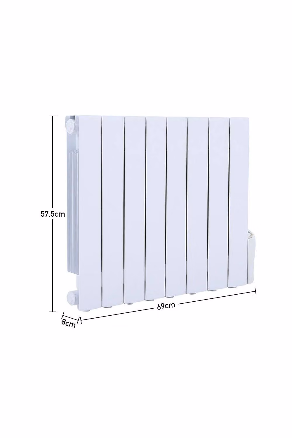 Living and Home 1200W Electric Oil Filled Radiator Space Heater with LED Screen and Timer, White – 2