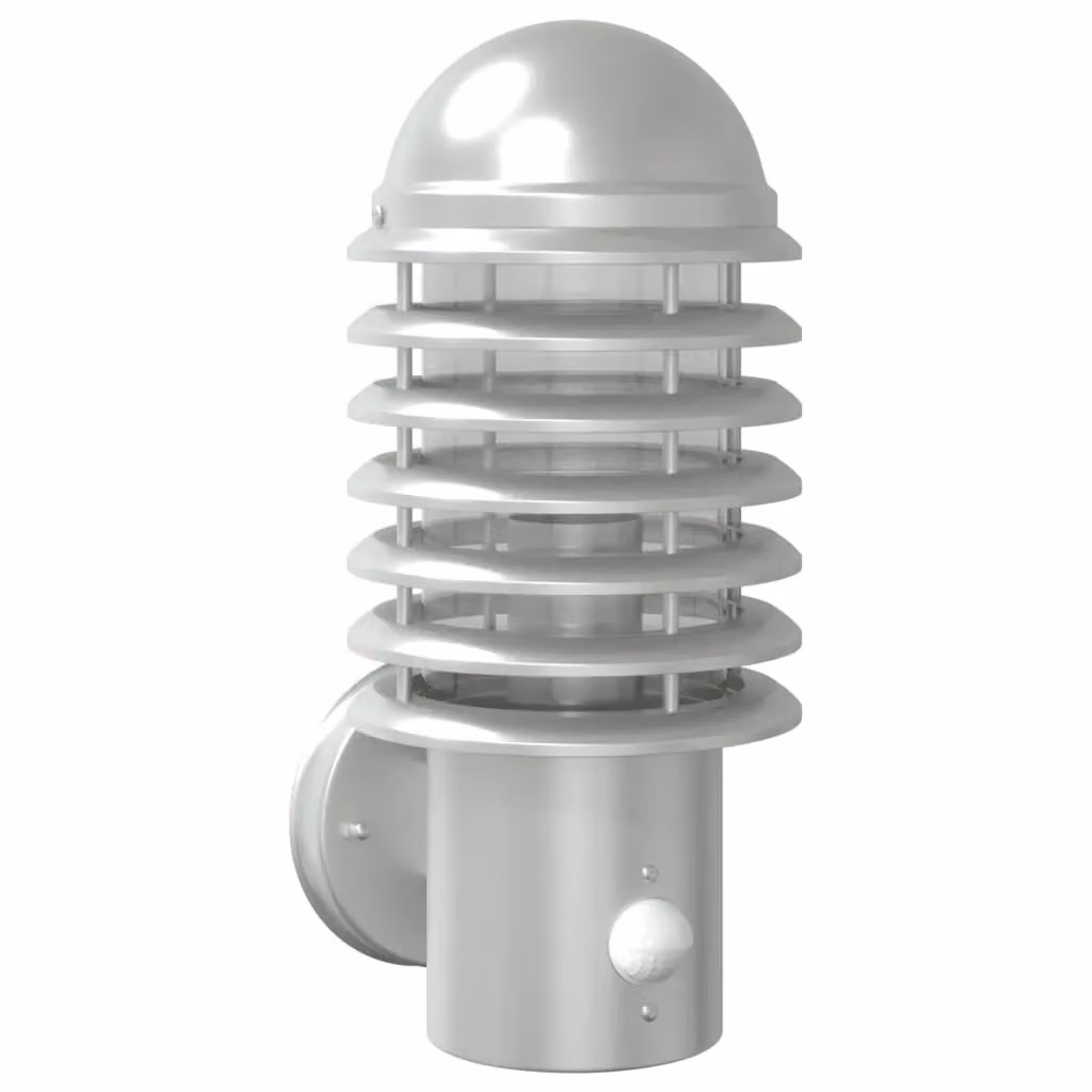 Berkfield Home Silver Stainless Steel Outdoor Wall Light with Motion Sensor – 2