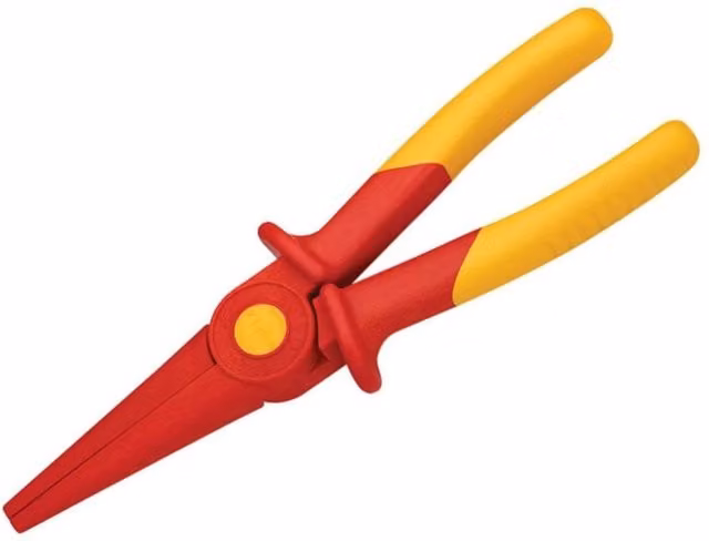 Knipex Long Nose Plastic Insulated Pliers, Red and Multicolour, 22 cm