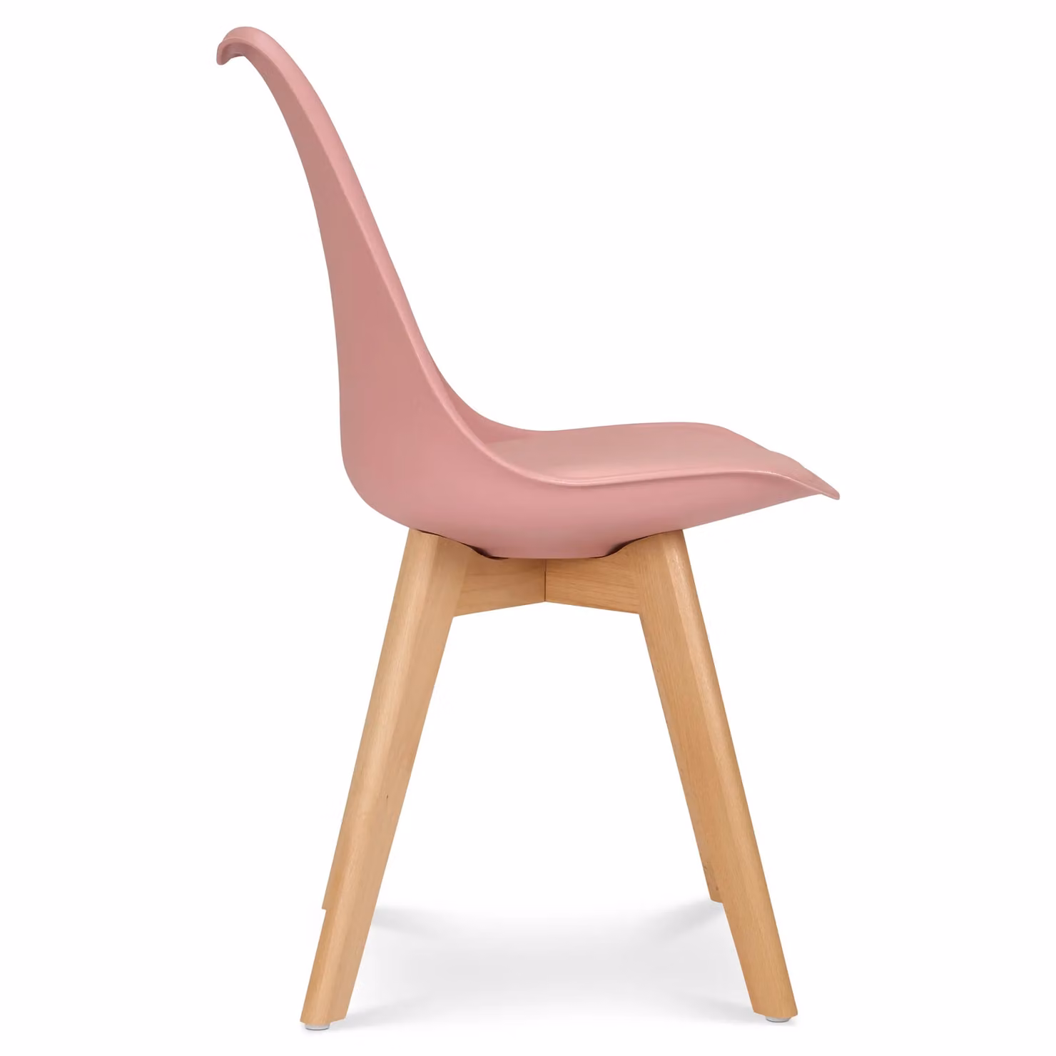 Bravich LTD Rocco Tulip Dining Chair Set of 4 in Dusty Pink – 4