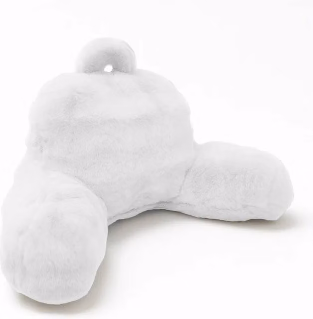 Sweet Dreams Alpine Bubble Faux Fur Cuddle Back and Lumbar Pillows in White