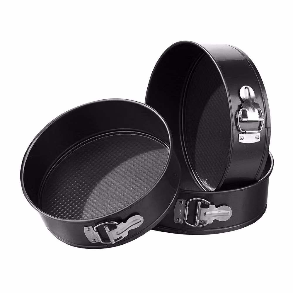BARGAINS-GALORE 3-Piece Non-Stick Round Springform Cake Pan Set in Black – 2