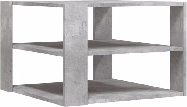 Berkfield Home Square Coffee Table in Concrete Grey, W/D/H: 59.5 x 59.5 x 40 cm