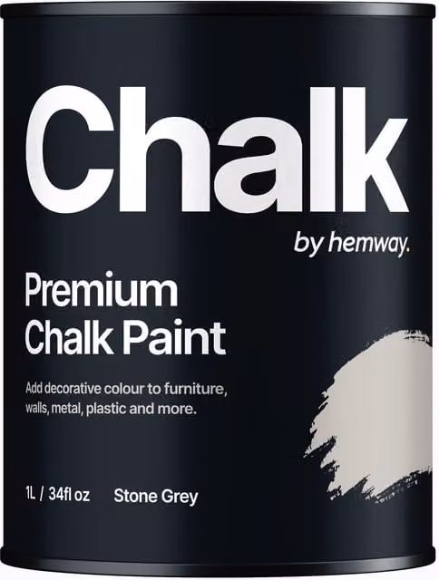 Hemway Opaque Chalk Paint in Flat Matt Stone Grey, 1 l