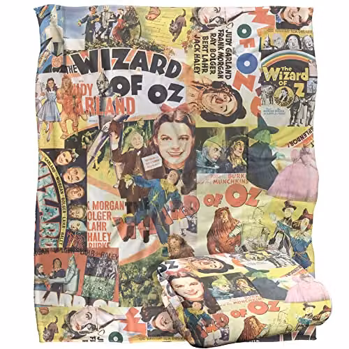 LOGOVISION The Wizard of Oz Silky Touch Super Soft Fleece Throw Blanket, White, W: 152 cm, D: 127 cm – 1