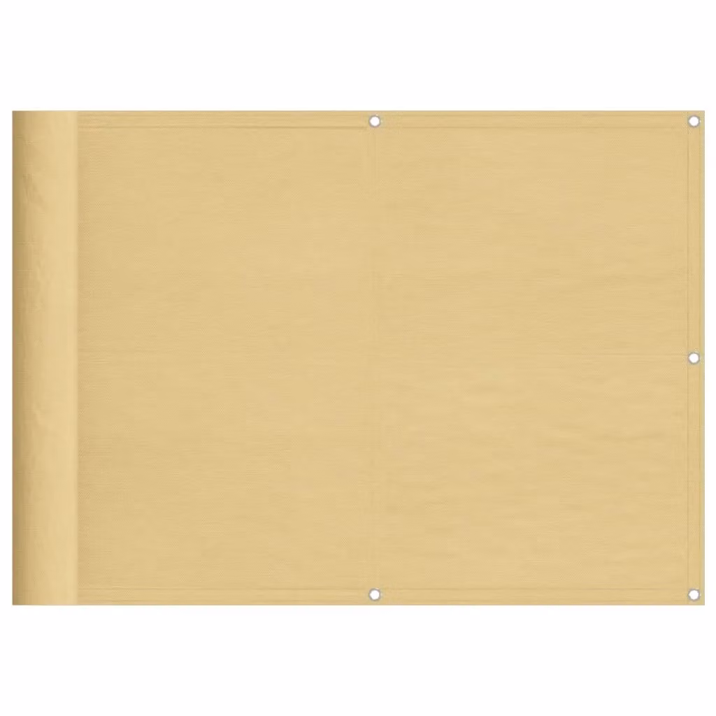 Berkfield Home Balcony Screen in Sand and Yellow, 100% Polyester Oxford, W: 75 cm, L: 600 cm – 2