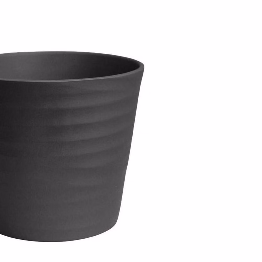 Lemon Pavilion Furniture and Decor Oslo Taper Planter, Black, W: 28 cm, D: 28 cm, H: 24 cm – 2