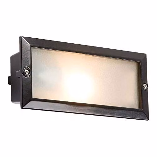 Netlighting IP44 E27 Bricklight with Plain and Louvred Black Cover – 1