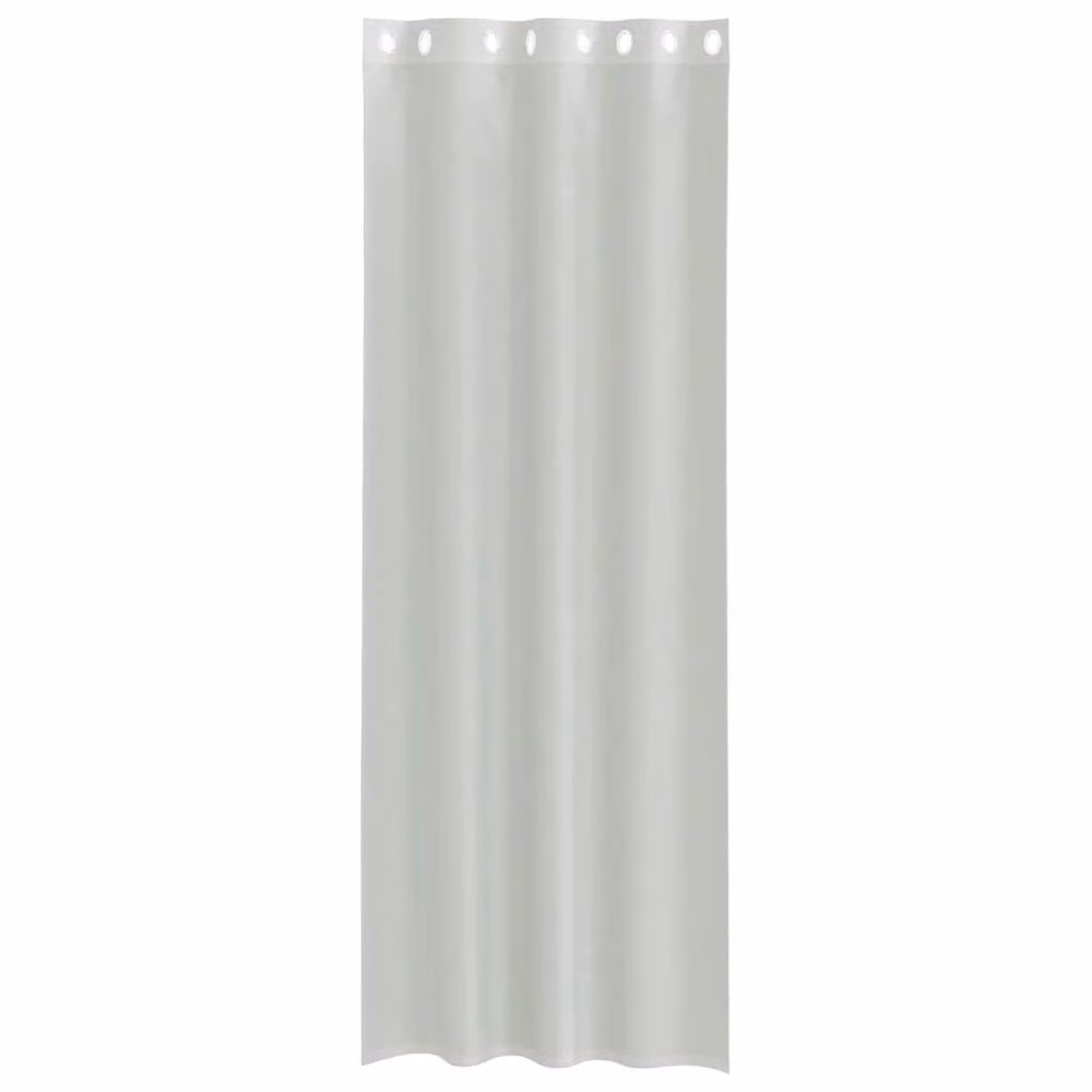 Berkfield Home Voile Fabric Panel Curtains with Eyelets, Light Grey, 2 Pack, W: 140 cm, H: 300 cm – 2