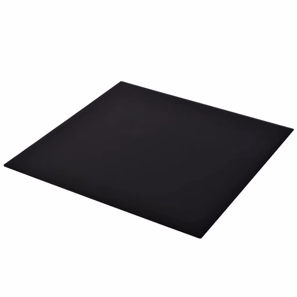 Berkfield Home Black Tempered Glass Square Table Top, W: 80 cm, D: 80 cm – 2