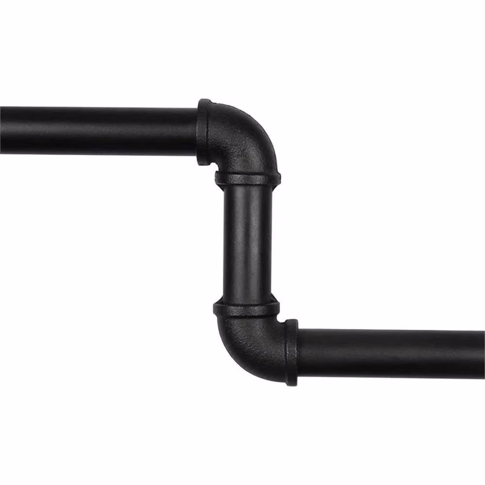 EONLION Black Metal Wall Mounted Clothing Garment Rack and Hanging Rail – 4