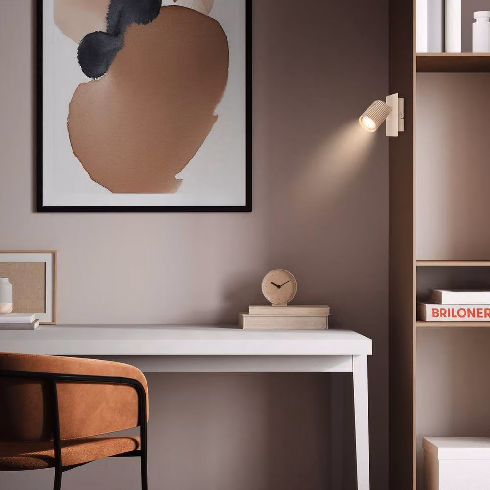 Briloner Beige Metal Wall Light Spotlight for Reading and Task Lighting, GU10 – 6