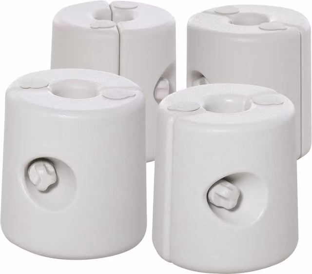 Outsunny 4-Piece Plastic Tent Weight Base Set in White – 1