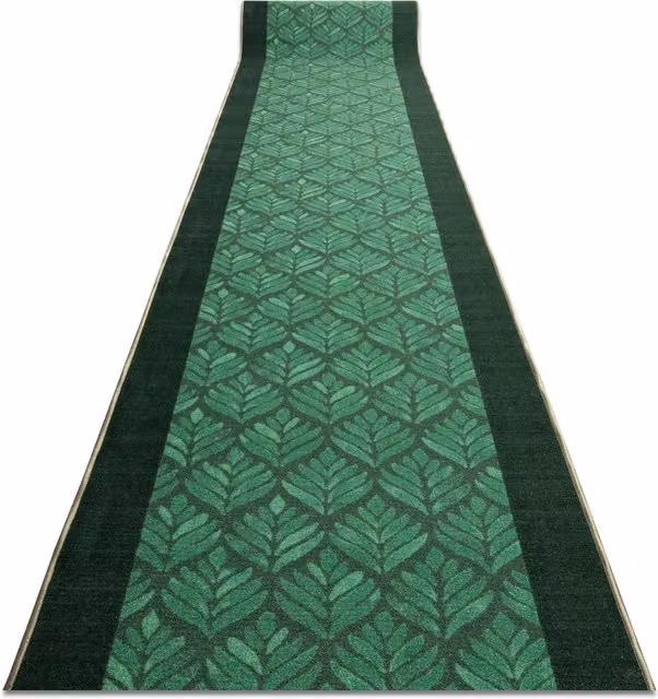 RugsX Green Leaves Anti-Slip Floral Runner, W/D: 100 x 190 cm