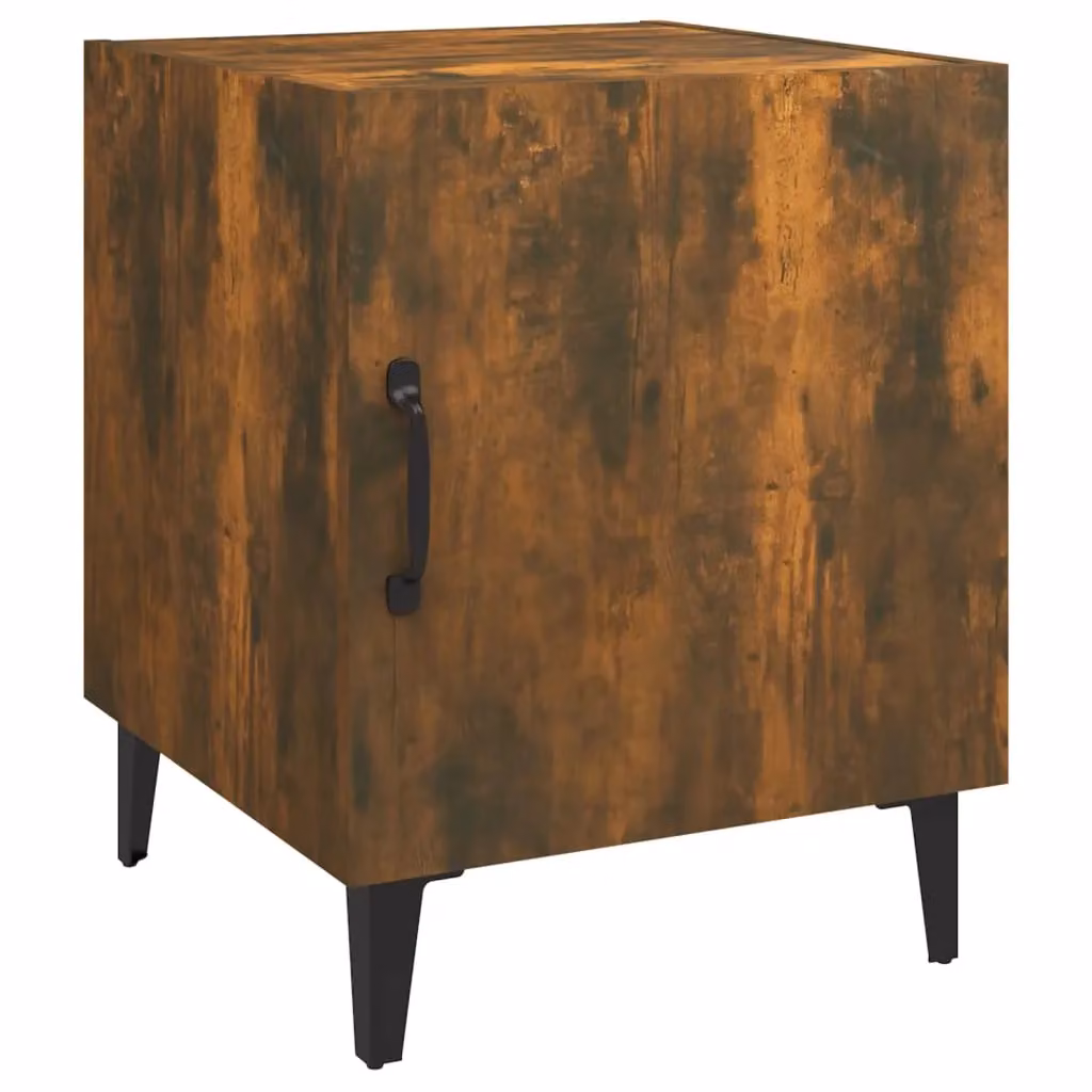 Berkfield Home Set of 2 Smoked Oak Bedside Cabinets in Brown – 2
