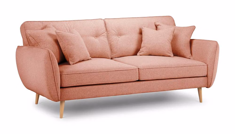 The Great Sofa Company Ailis Large Upholstered Sofa in Coral Fabric with Scatter Cushions – 2