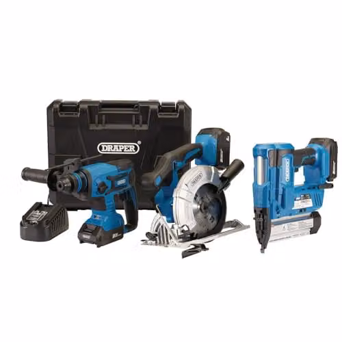Draper D20 20V Cordless Kit in Blue