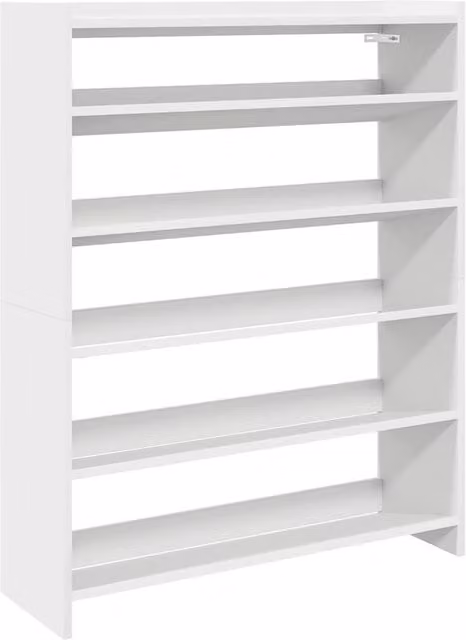 Berkfield Home White MDF Shoe Rack, W/D/H: 80 x 25 x 100 cm
