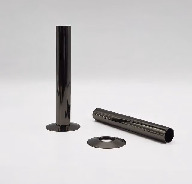 Lux Heat Black Nickel 130mm Pipe Sleeving Kit in Black Nickel