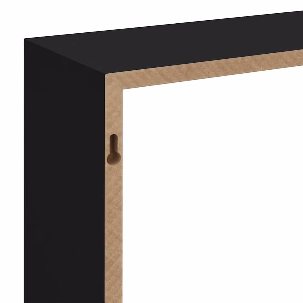 Berkfield Home Set of 3 Black MDF Wall Mounted Cube Shelves – 8