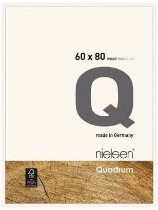 Nielsen Design Quadrum Rectangular Wooden Picture Frame in White with Protective Glass Front, W: 60 cm, H: 80 cm – 1