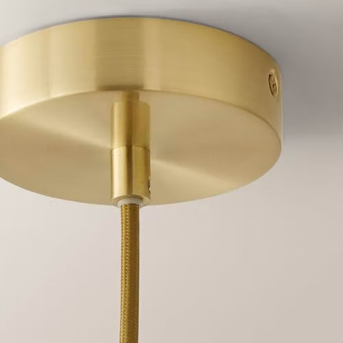 ValueLights Sookie Alabaster Glass and Brushed Gold Ceiling Pendant Light with Included LED Bulb – 3