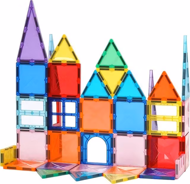 Dekko 40 Pcs Magnetic Tiles Building Blocks Educational Toy in Multicolour and Yellow