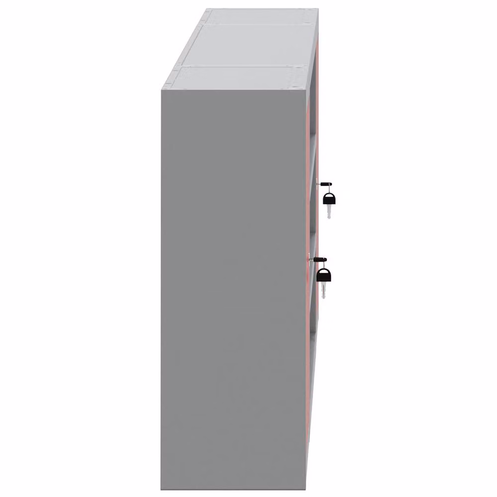 Berkfield Home Wall-Mounted Tool Cabinet with Pegboard and Hinged Doors, Red, W/D/H: 150 x 20 x 55 cm – 3