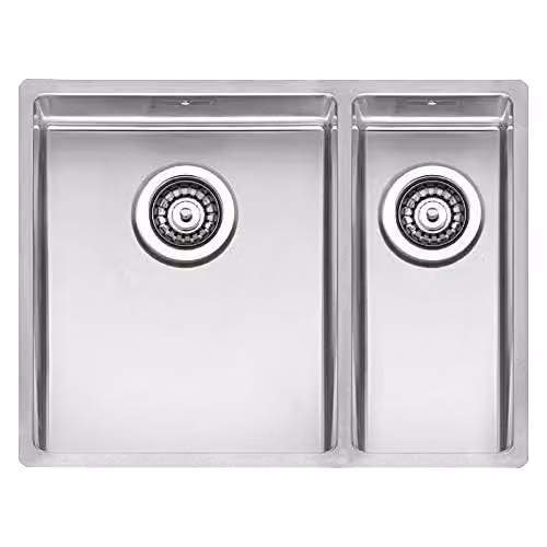 Reginox Elite New York Stainless Steel Sink Cabinet in Silver, Flush-Mounted with Base, Width: 60 cm