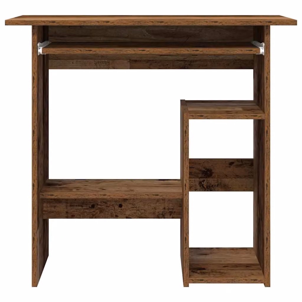 Berkfield Modern Writing Desk in Brown, W/D/H: 80 x 45 x 74 cm – 4