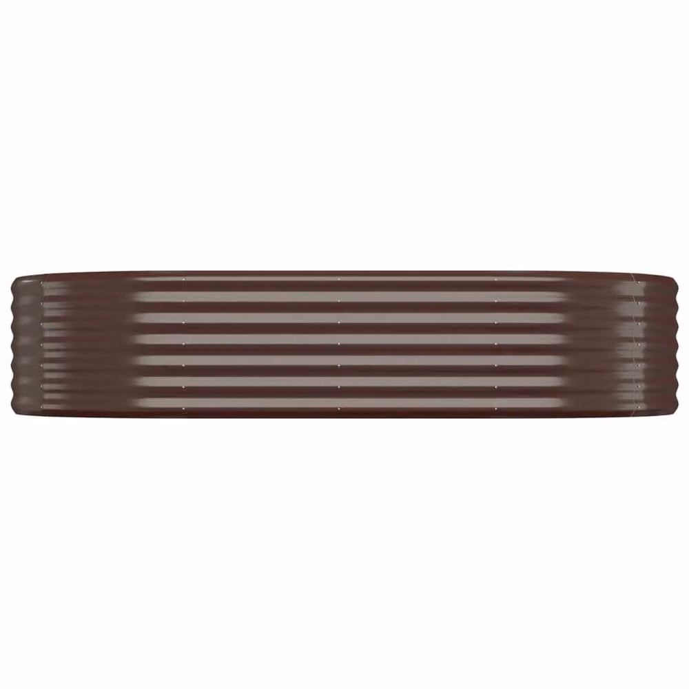Berkfield Home Garden Brown Powder-coated Steel Raised Bed W/D/H: 175 x 100 x 36 cm – 3