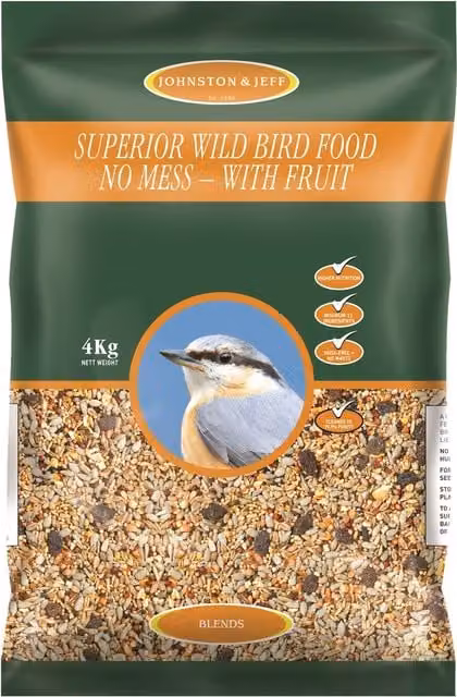Johnston & Jeff Superior Wild Bird Feed with Fruit, 4kg