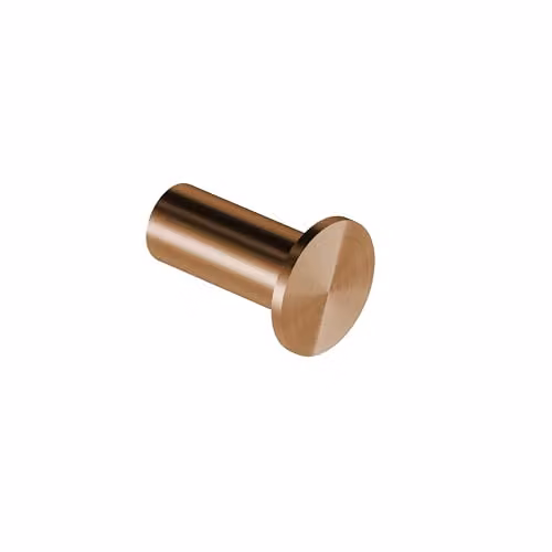 Cosmo ES Circular Minimalist Wall Hook in Brushed Copper Metal – 1