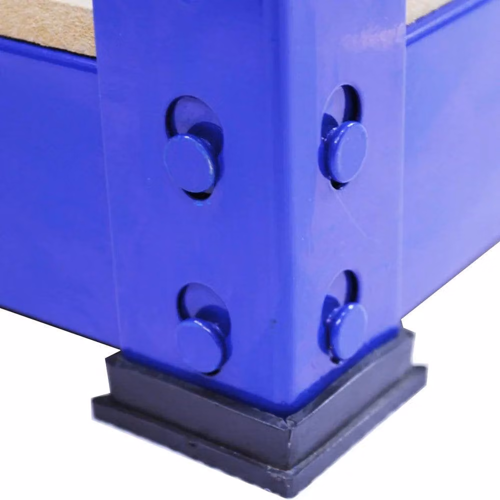 Monstershop Q-Rax Blue Steel Heavy Duty Garage Storage Shelving Unit, W/D/H: 90 x 50 x 182.5 cm – 5