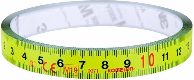Komelon Stick Flat Tape Measure in Yellow and Multicolour