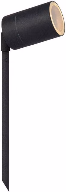 Lucide ArneLed Modern Black Metal Spike Garden Spotlight with LED GU10 5W 2700K Warm White IP44 Rating