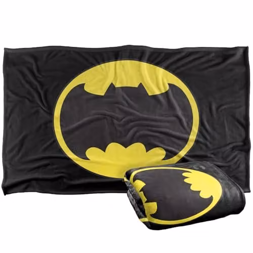 Warner Bros. Batman Frank Miller Wide Bat Logo Super Soft Fleece Throw Blanket, Multicolour, W: 91 x D: 147 cm