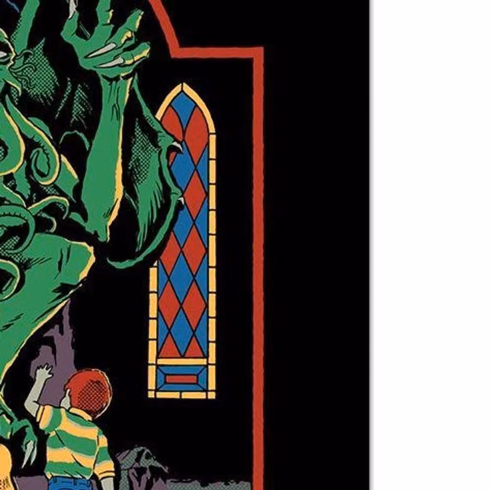 Steven Rhodes Trust In God Framed Multicolour Retro Graphic Paper Poster in Black – 2
