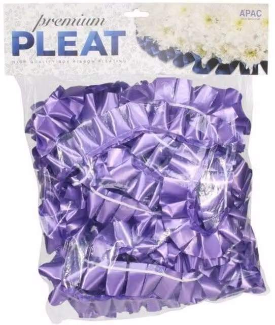 KDMD Premium Purple Pleat Ribbon, Width: 5 cm, Length: 30 m – 1