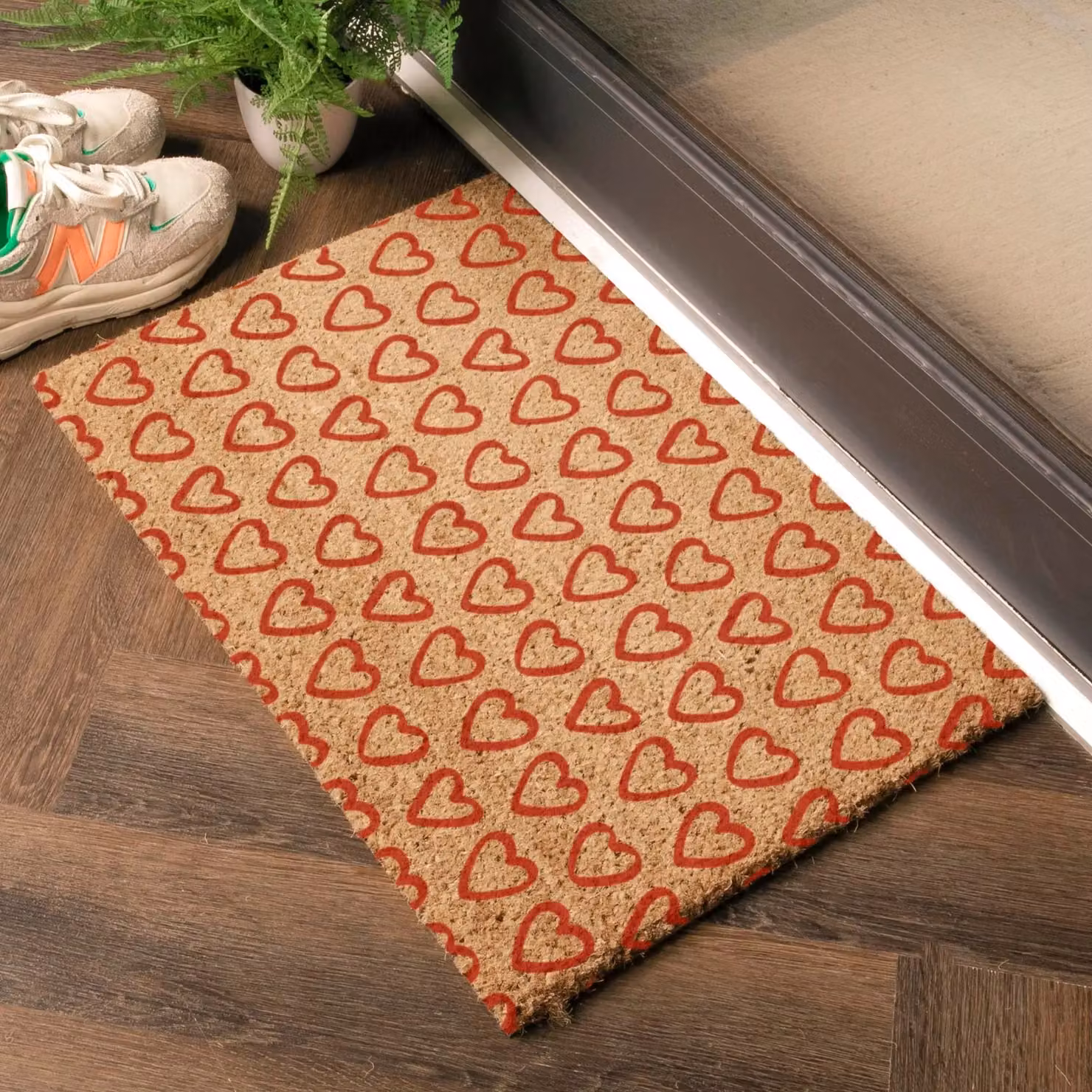 Artsy Mats Hearts Doormat in Brown, W/D: 60 x 40 cm – 2