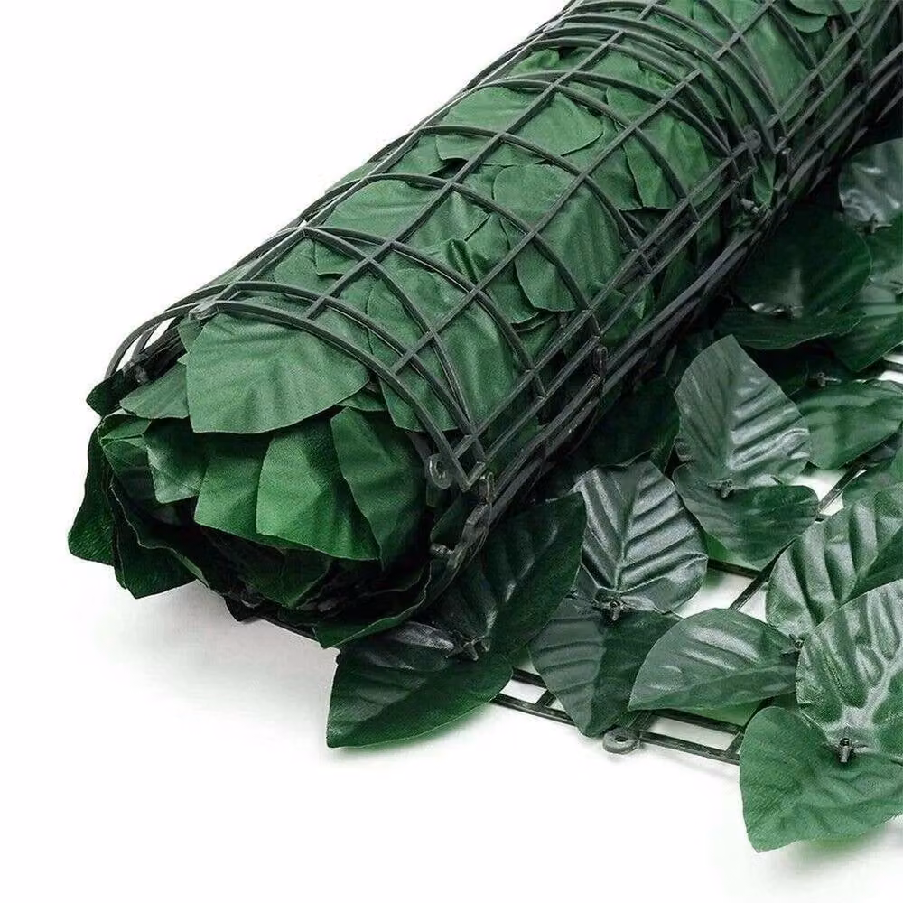 SPETLEK Artificial Hedge Roll Fake Ivy Leaf Garden Fence in Green, 0.6m2 – 3