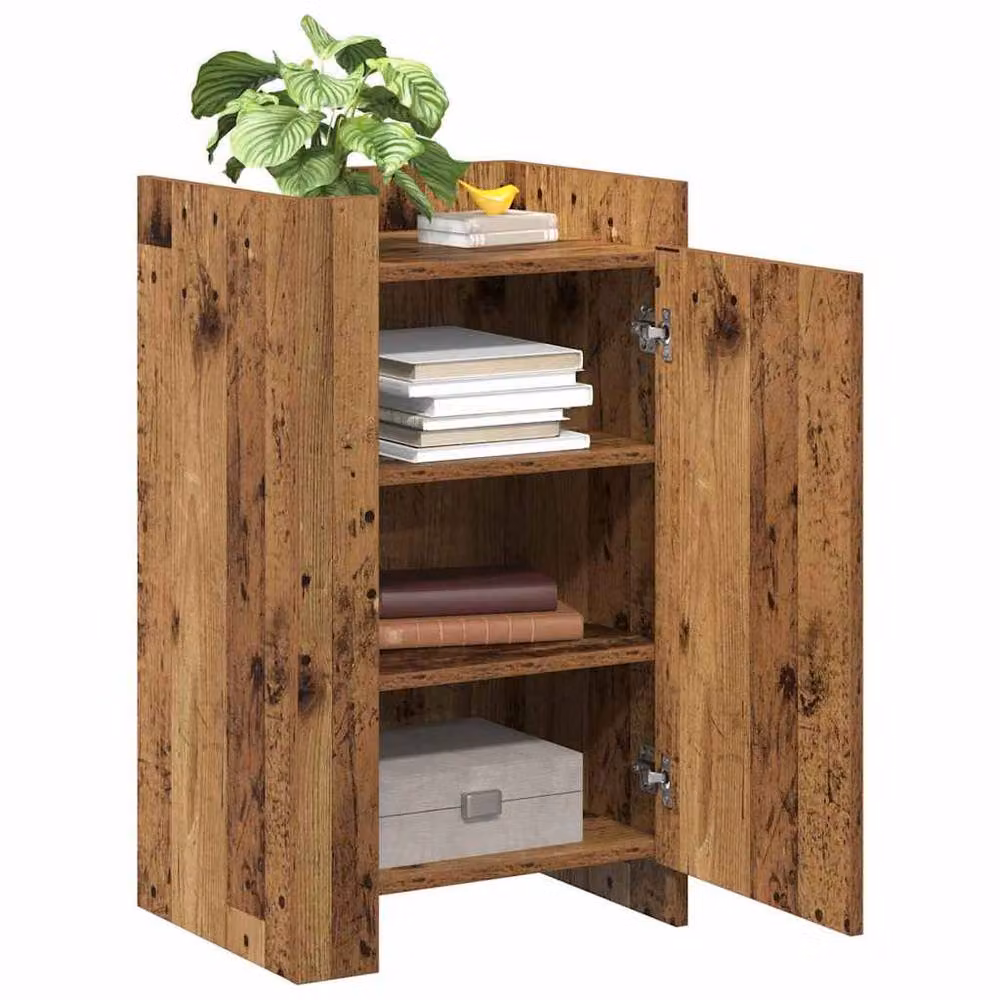 Berkfield Home Rustic Old Wood Sideboard in Brown, W/D/H: 45 x 35 x 75 cm – 3