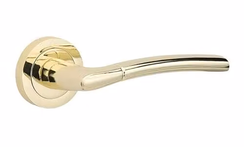Golden Grace Indiana Door Handles in Polished Brass, 1 Pair